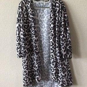 Leopard print kimono